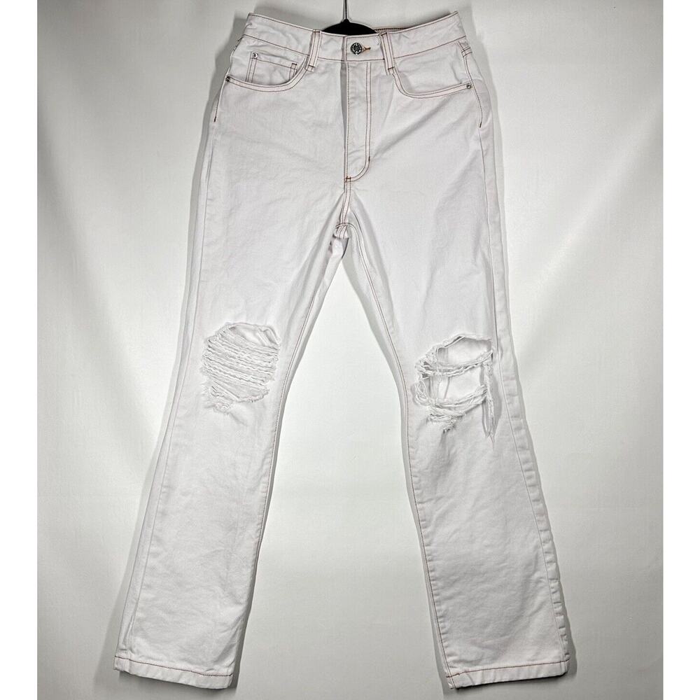 WeWoreWhat Revolve Size 27 Icon Jean White Jean Denim 27x31 straight leg pants - Picture 3 of 10